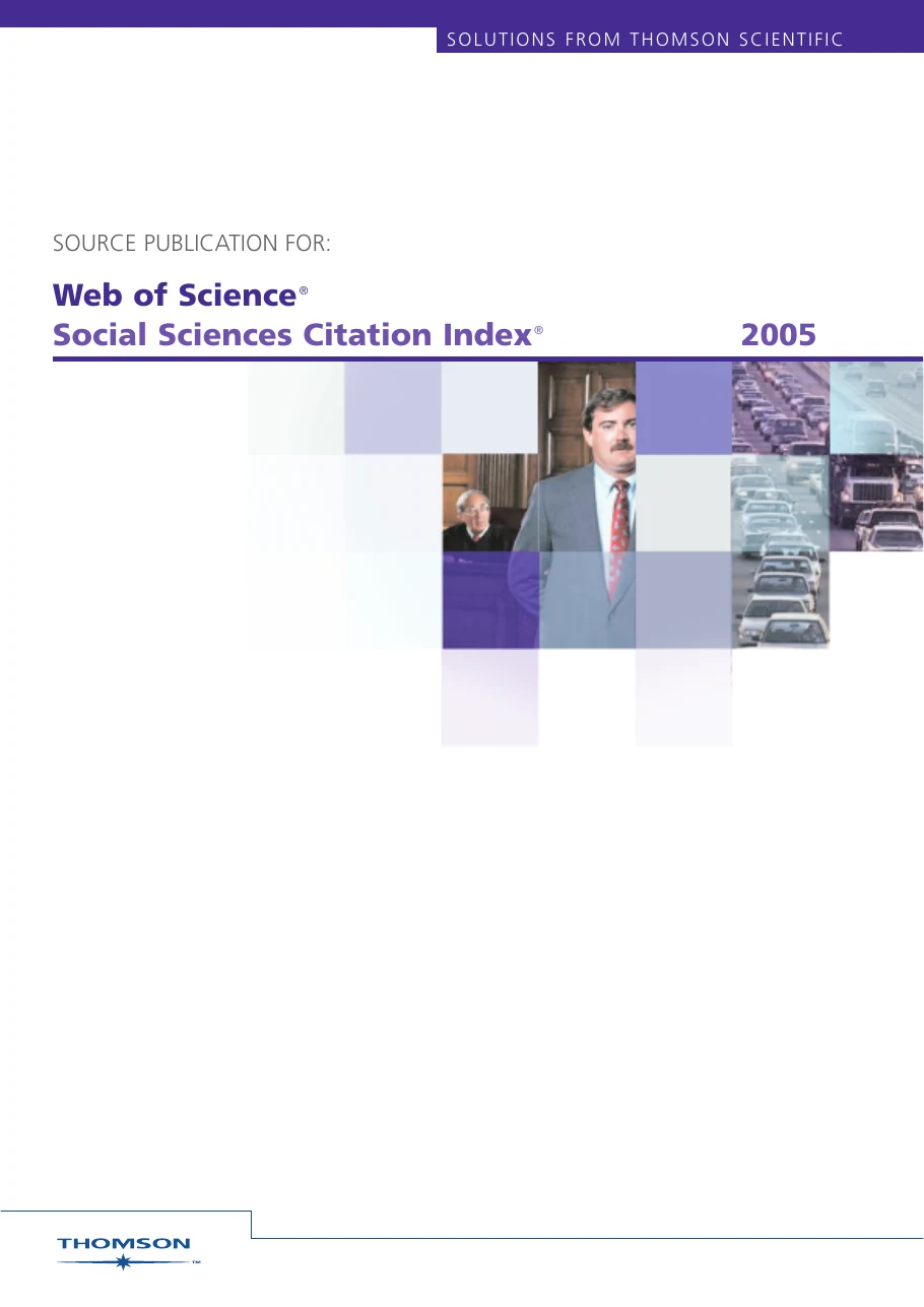 2005 SSCI title list / 2005 SSCI listesi